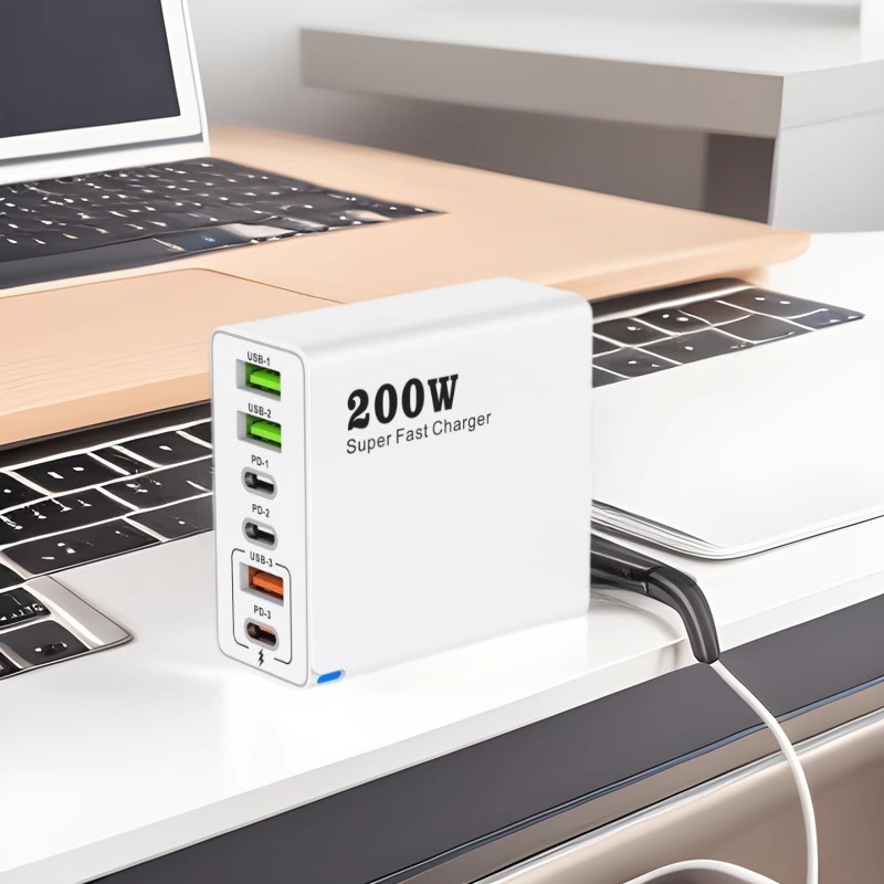 200W mobile phone charger charging head usb multi-port small appliance PD25W charger multi-port super fast charging head