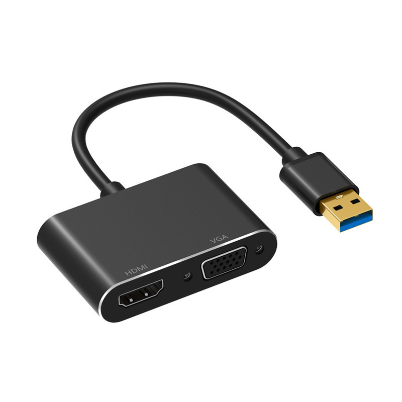 USB to HDMI Converter Desktop Laptop Vga High-Definition Video Splitter Two-In-One Docking Station USB to HDMI Converter Desktop Laptop Vga High-Definition Video Splitter Two-In-One Docking Station