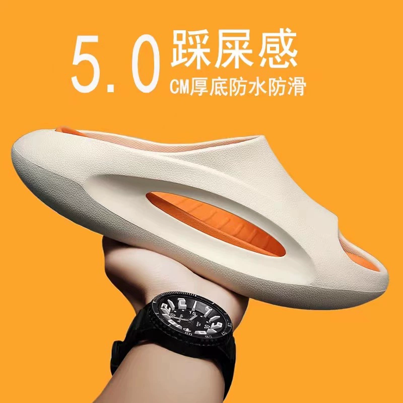 Новинка 2024, брендовые тапочки Trbottomy, мужские нескользящие летние верхняя одежда на толстой подошве, сандалии в спортивном стиле, мужская обувь, износостойкая