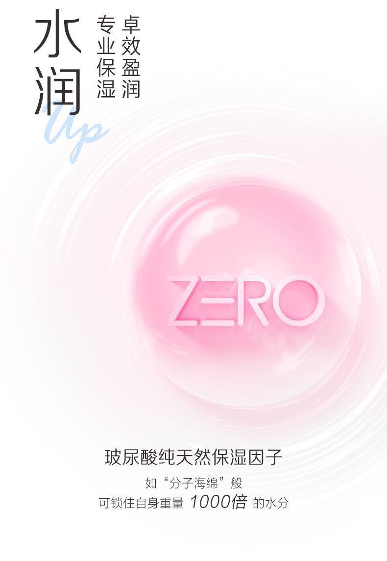 Jiesbon Zero Ultra-Thin Hyaluronic Acid Condoms, 3-Pack — detail image 16