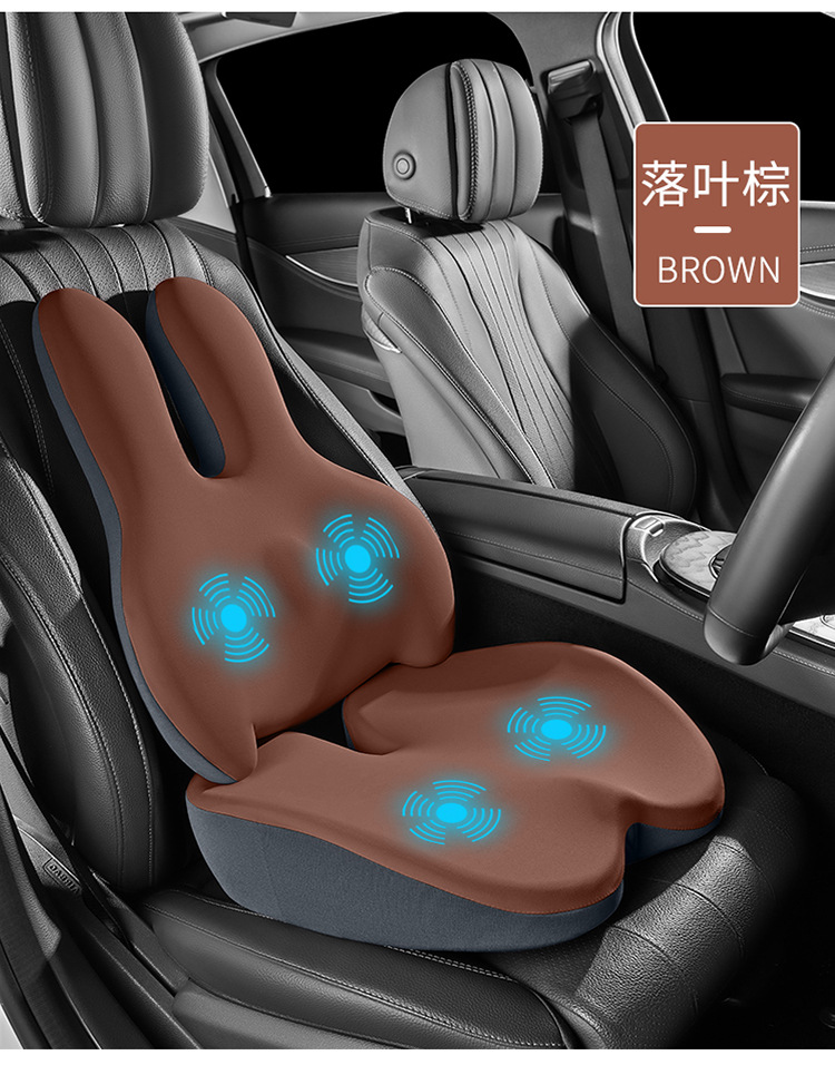 Massage Cushion Lumbar Support for Long Sitting, Backrest for Car and Office Chair, Posture Correction Seat Cushion and Lumbar Pillow Set