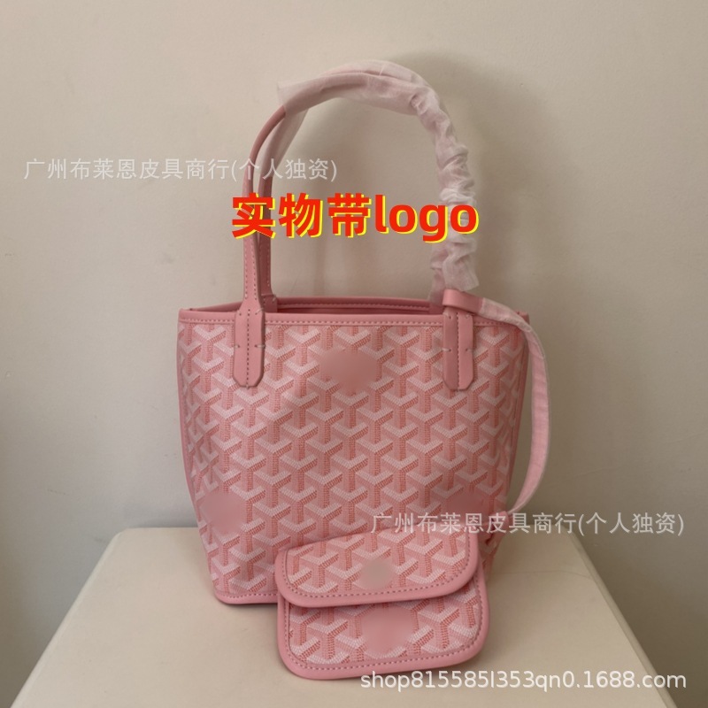 直輸入 ゴヤール ドッグトゥース アンジュ 両面ミニポータブルショッピングバッグ トート ショルダートートバッグ|undefined