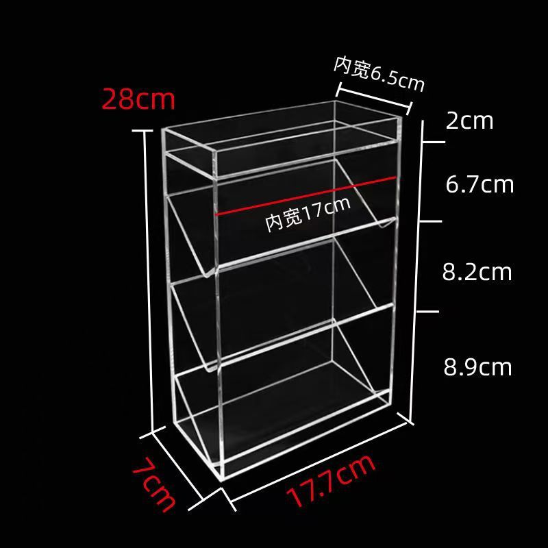 谷子吧唧桌面收纳盒亚克力展示架谷美吧唧徽章展示框透明整理盒|undefined