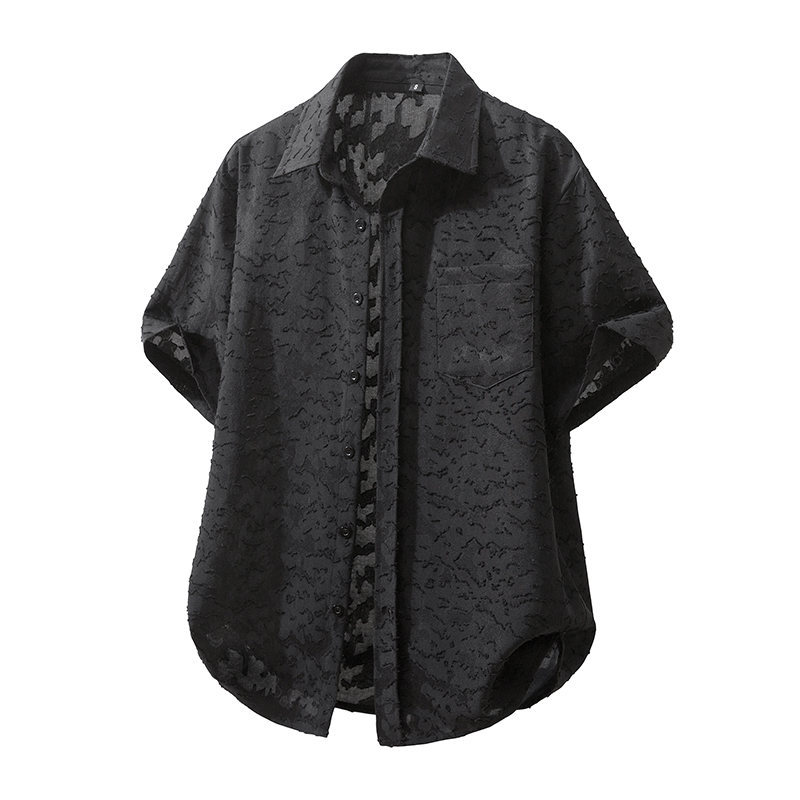 Camicia da spiaggia vintage a maniche corte da uomo stile retrò_voghion.com