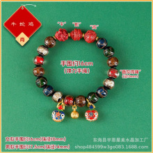 北京朱砂吞金兽手链香灰琉璃生肖手串