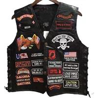 Американский жилет Harley Кожаный жилет Велосипедный жилет 42 Значок с вышивкой Кожаный жилет Мужской