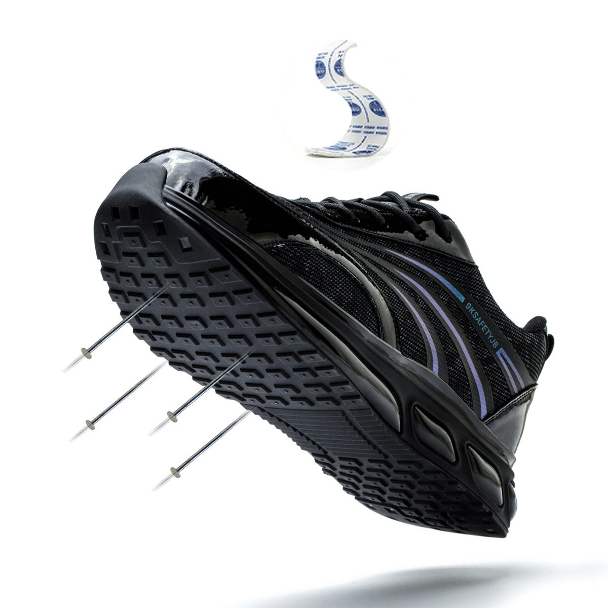 Zapatos de Seguridad Anti-impacto de Cuero de Microfibra, Antipunciones y Transpirables, para Trabajo