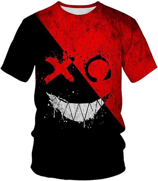 2024 moda 3D impresión digital spot hombres verano calle personalidad suelta manga corta transpirable cuello redondo camiseta