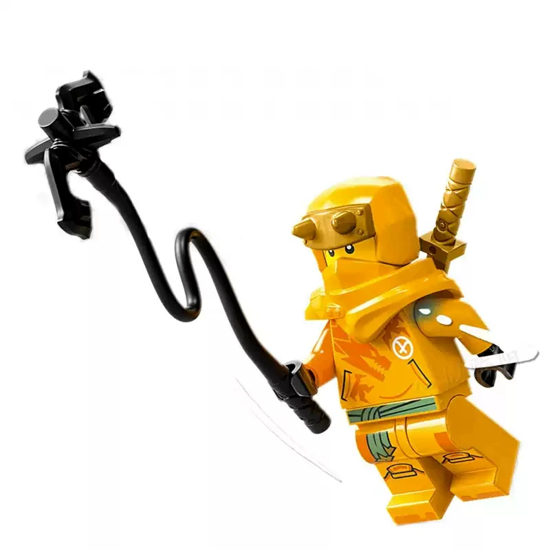 Собранная минифигурка ниндзя, совместимая с Lego, различные оружия, 8×4×3 см