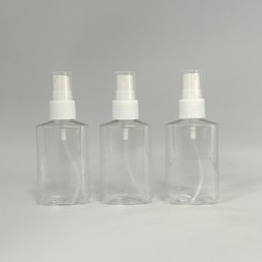 60 ミリリットル斜め肩ボトルユニバーサル包装 PET 8 面透明プラスチックボトル工場直販