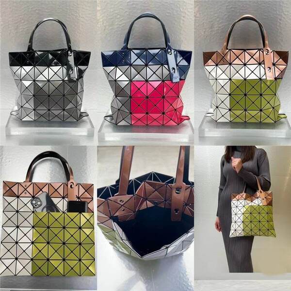 Japanese quality pocket one-shoulder bag with diamond pattern