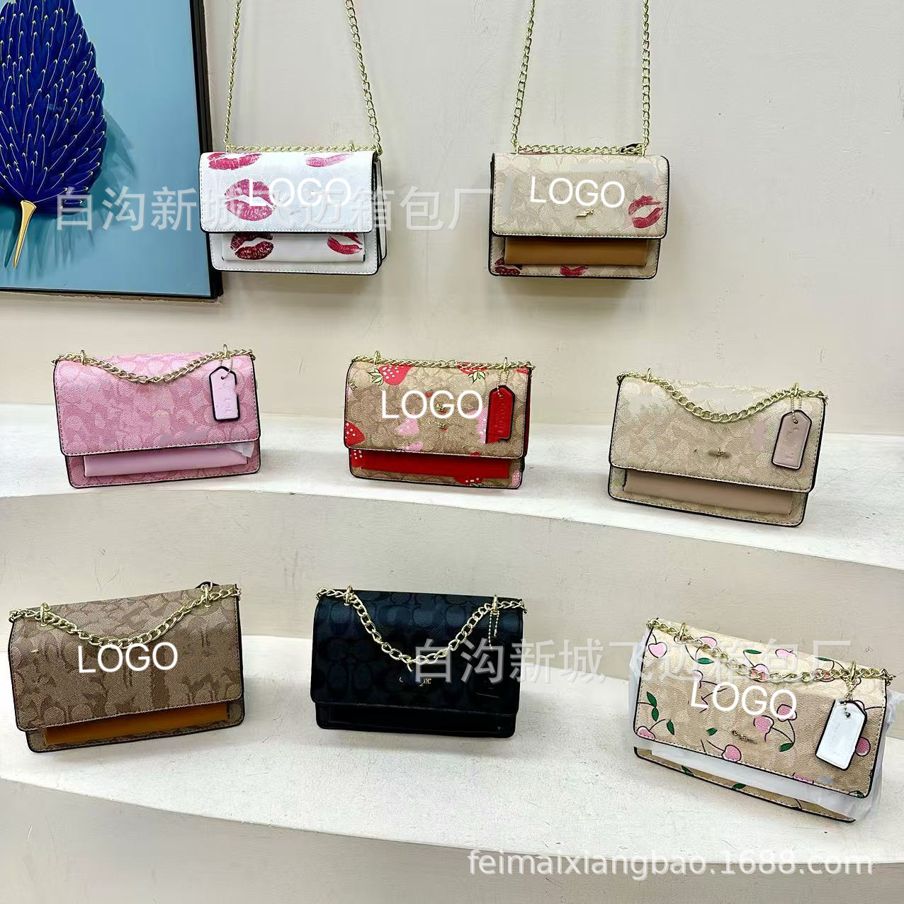 Cross -border women's bag 2024 European and American new personality…