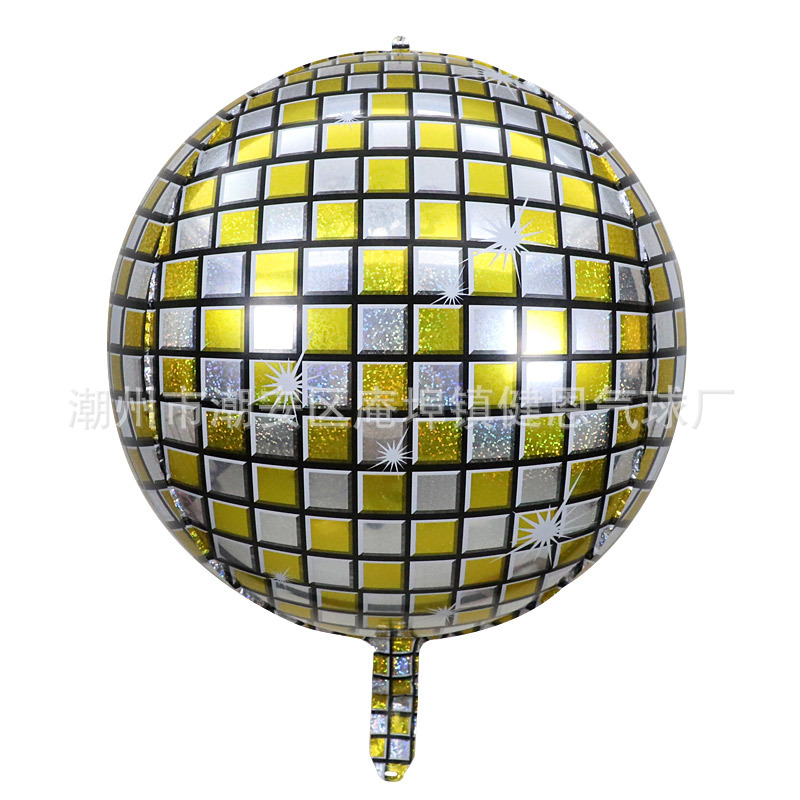 Transfronterizo exclusivo de 22 pulgadas película de aluminio láser 4D globo decoración del banquete de boda Año Nuevo Día de San Valentín bar KTV diseño