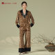 Niche Elegant Women's Lapel Pajamas Long-sleeved Pants Women's Autumn High-end Outer-Wearing Golden Velvet Home Clothes for Women