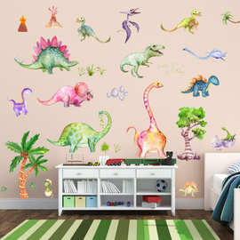 创意新款卡通恐龙动物墙贴儿童房客厅卧室背景墙宿舍装饰墙贴画