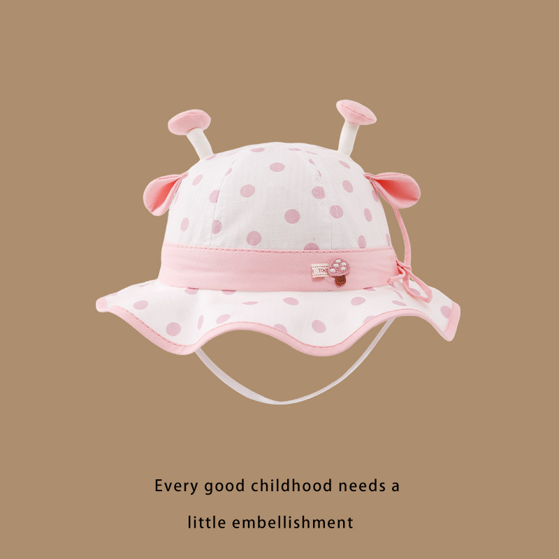 Catu oso Catu oso bebé sombrero pescador primavera y otoño para hombres y mujeres sombrero de sol lindo sombrero de cuerno de ciervo