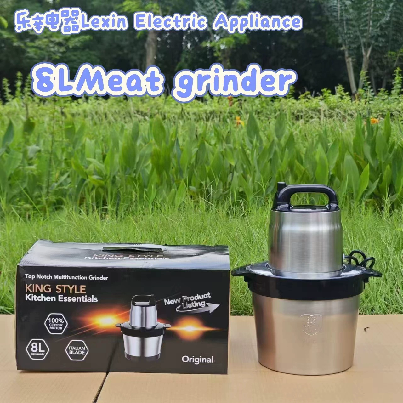 6-8L из нержавеющей стали большой емкости мясорубка для домашнего использования электромашина для приготовления блендера для смешивания фарш для трансграничной оптовой торговли