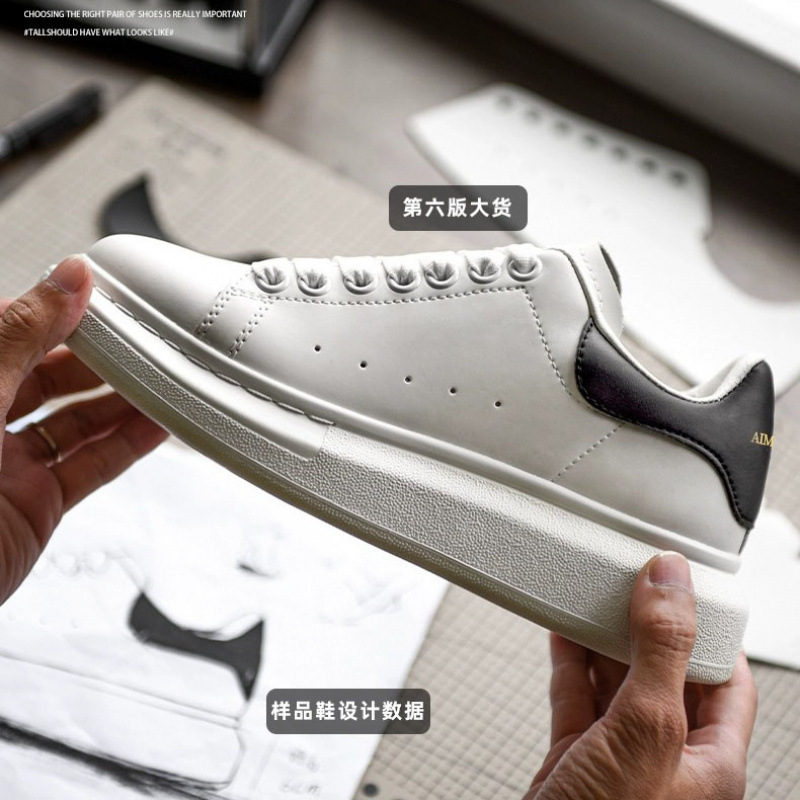 Genuine Leather Peter Mcqueen White Shoes Men's Shoes Thick Sole Inner Heightening Casual Sneakers Women's 2024 Summer New Style Putian