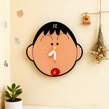 卡通可爱阿呆钟表挂钟客厅卧室家用墙面装饰挂钟静音亚克力