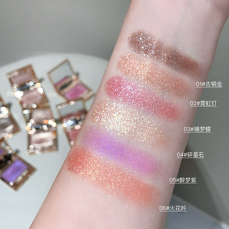 Gege bear gema brillante sombra de ojos monocromática parpadeante fino maquillaje nacarado sombra de ojos coreana maquillaje transfronterizo al por mayor image 5