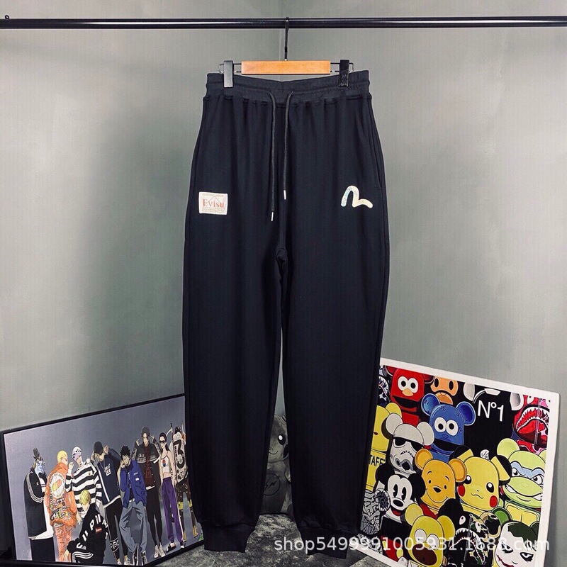Dropshipping Evisu Lucky Wave Daruma Print Large m Print Three-Dimensional Stylish Casual Pants Unisex