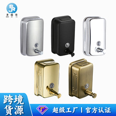 ステンレス鋼ソープディスペンサー壁掛け手動プレスソープディスペンサーホテルバスルーム壁掛けアクセサリークロスボーダースポット
