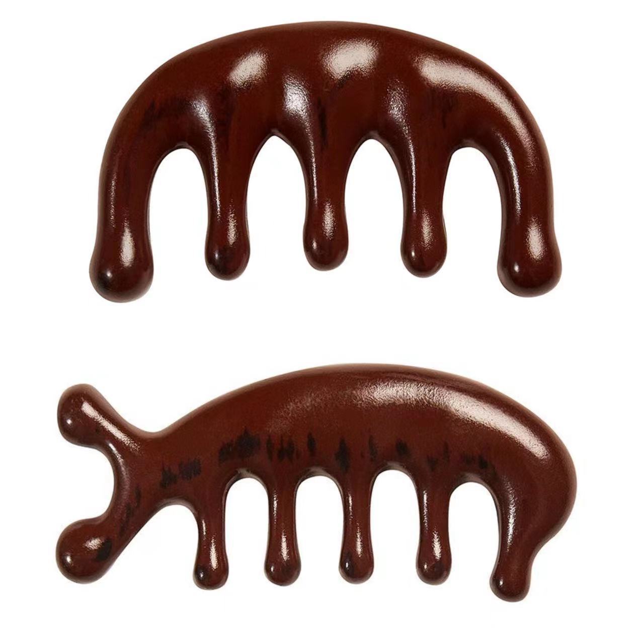 Peine de masaje especial para cabeza de dragado TikTok mismo estilo Meridian peine cinco-Meridian Health Care tratamiento de cabeza cepillo facial cubierta de la estufa