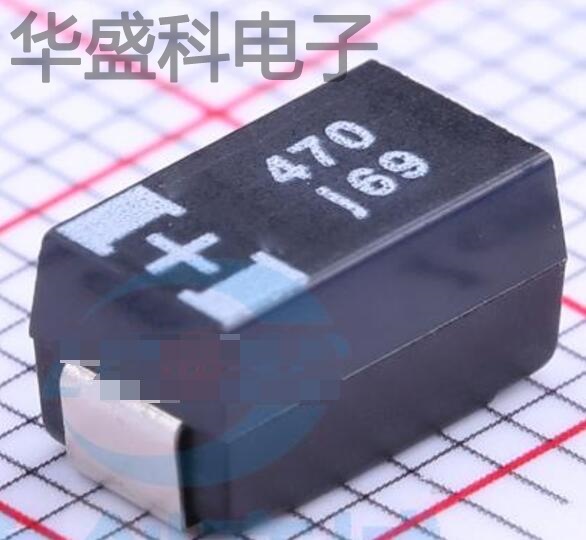 6TPB470M 描述 470uF(477) ±20% 6.3V 钽电容器