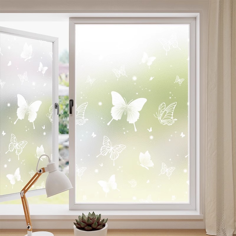Window Anti-peep Frosted Glass Film Transparent Opaque Bathroom Partition Film Anti-peep Anti-walk Privacy Sticker
