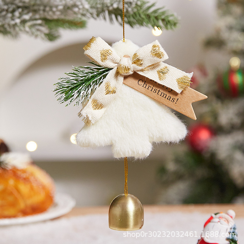 国境を越えた売れ筋クリスマスベルペンダントクリエイティブメタルベル松ぼっくりクリスマス装飾ペンダントダブルベル卸売|undefined