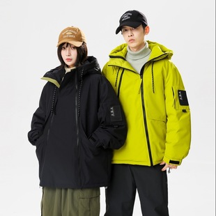 2024 Winter New Hooded New National Standard White Duck Down Jacket Hong Kong-style All-match Thickened Warm Down Jacket for Couple