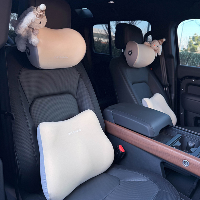 2025 nuevo reposacabezas de automóviles almohada de cuello almohada de asiento de cintura de automóvil adorable creativo algodón de memoria