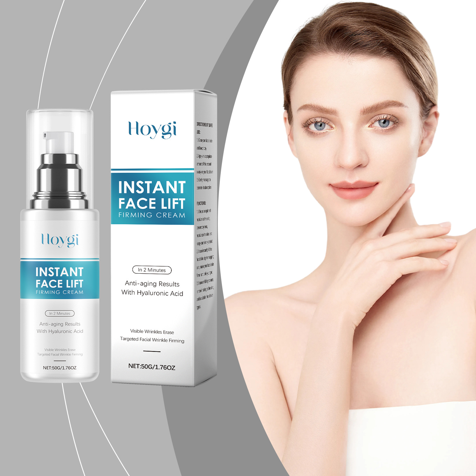 Hoygi Hyaluronic Acid Moisturizing Milk Daily Nourishing Skin Care Moisturizer Cream Gentle Lightweight Facial Skin Care