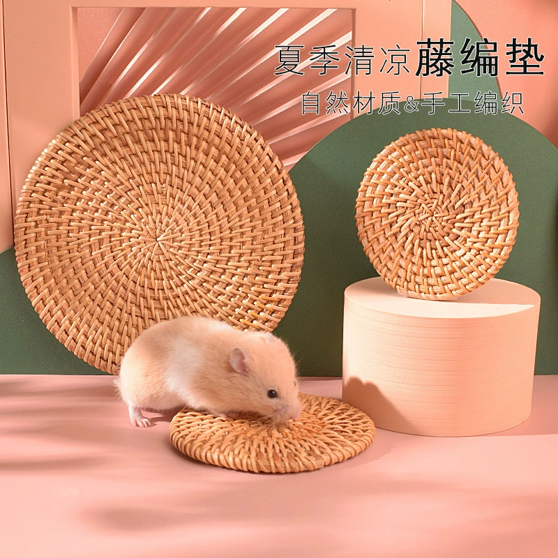 Прямое гнездо хомяка с фабрики летний коврик из ротанга износостойкий коврик с защитой от укусов хомяк Золотой Медведь Кролик ледяной коврик для маленьких домашних животных
