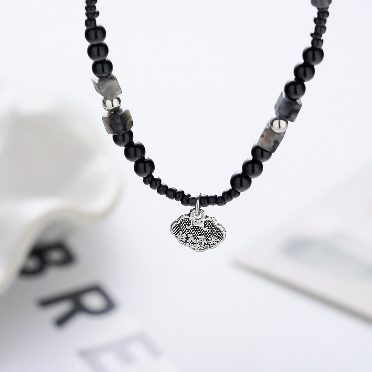 K087-b (cloud peace lock necklace) one