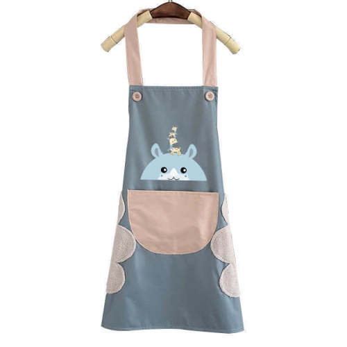 Home Apron Kitchen Waterproof Oilproof Cute Japanese Style Women's Fashion Korean Version Skirt Work Men's Cover-Up Adult Printed