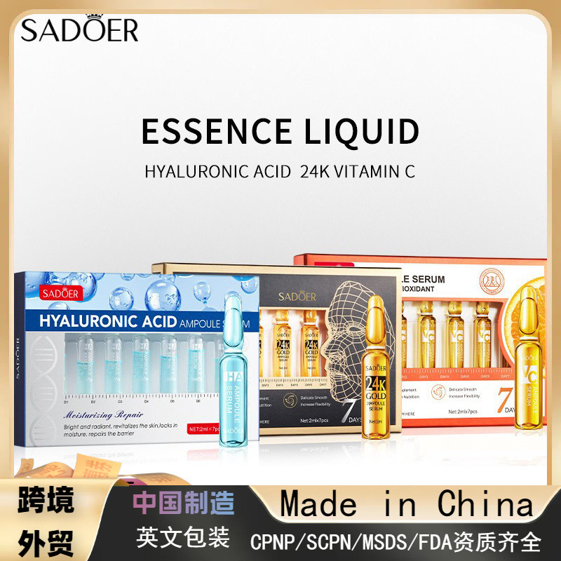 SADOER vitamin C ampoule essence hydrating skin rejuvenation refreshing moisturizing liquid facial care wholesale