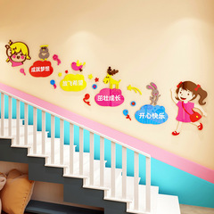 幼兒園樓梯牆面裝飾貼畫區角教室環境布置環創材料主題牆走廊創意