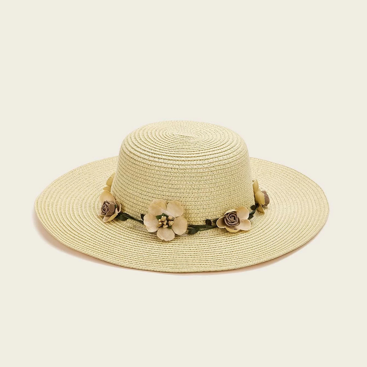 Verano nuevo ala ancha a prueba de sol playa a prueba de sol sombrero fresco estilo coreano de las mujeres de moda multicolor Garland sombrero de paja de ala grande todo-juego