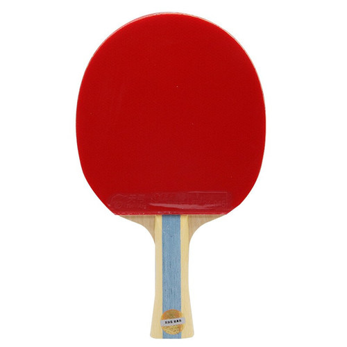 Red Double Happiness Table Tennis Racket, Finished Product, H-Series: Horizontal & Vertical Models—Available in Long and Short Handles, with Dual-Sided Anti-Short Pips on Both Sides