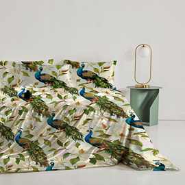 真丝四件套 22姆定制印花真丝床上四件套 100%桑蚕丝奢华床上用品