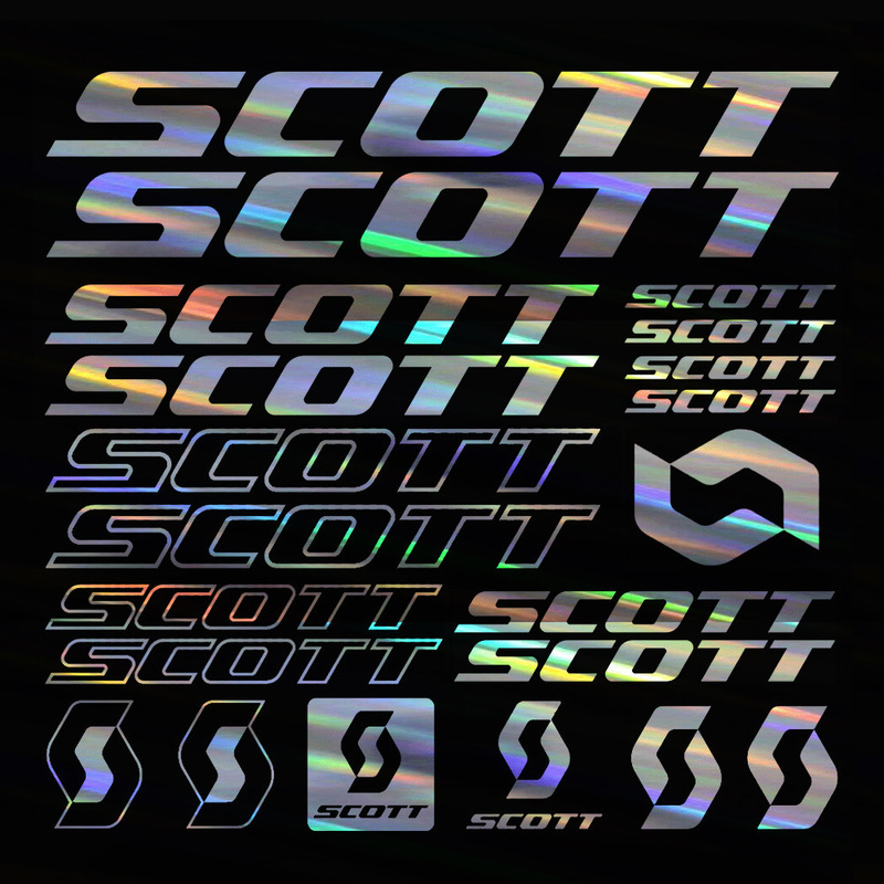 For Scott letters bicycle frame sticker, racing track, car, PVC, body decal 3