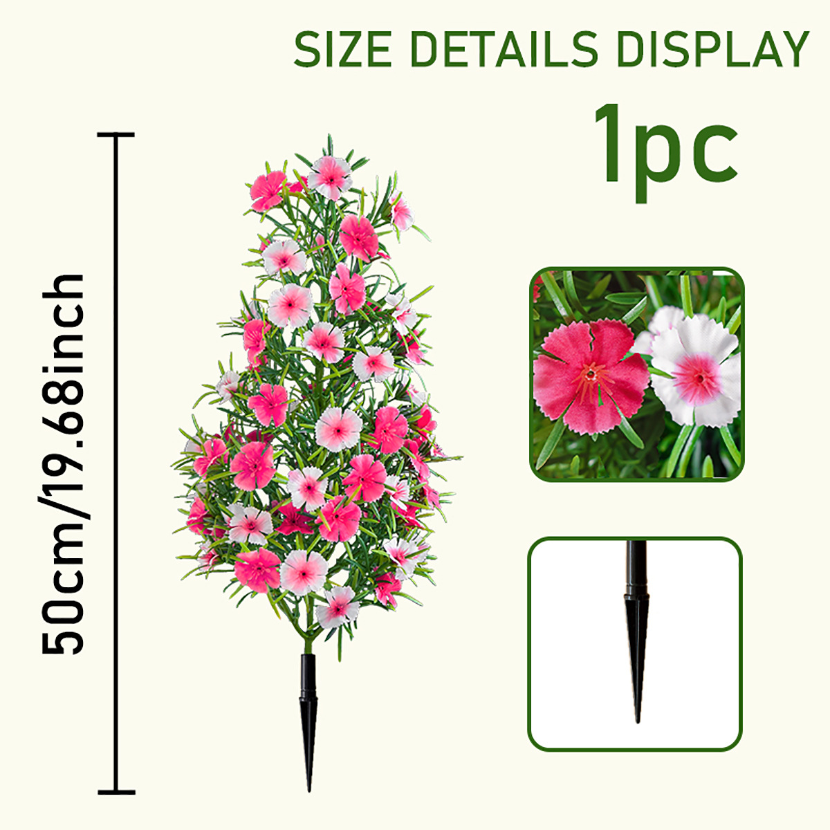 나무에 뿌리를 내린 카네이션 꽃 - 핑크