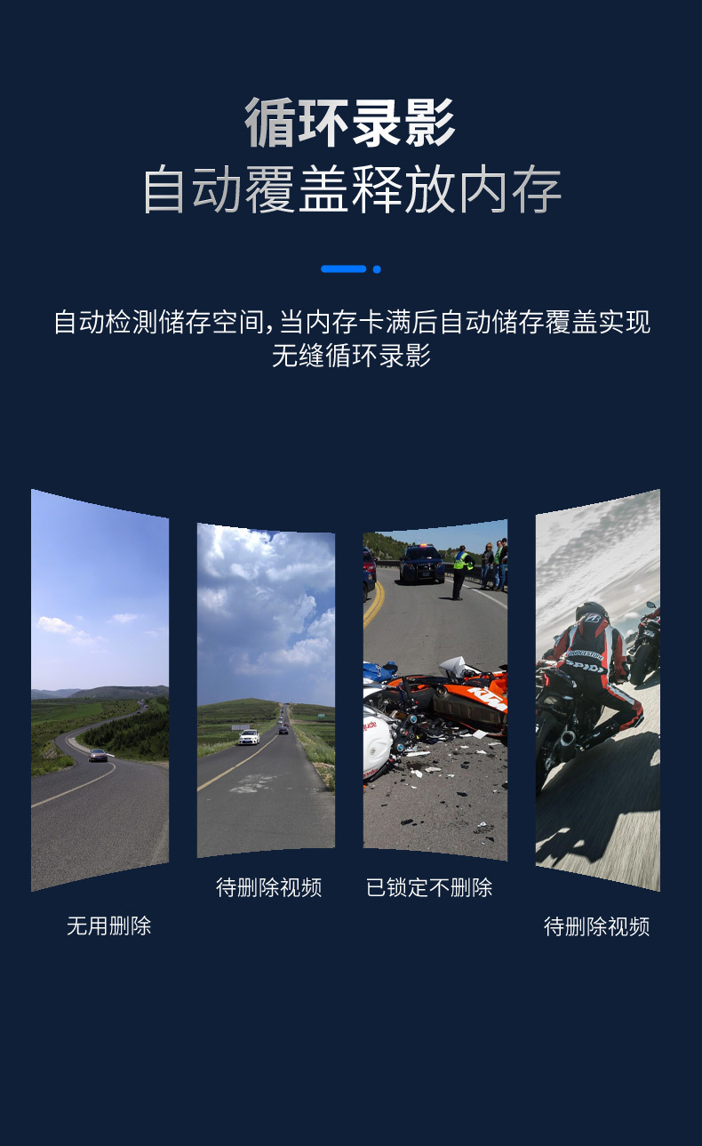 New motorcycle electric car 2K HD driving recorder WIFI waterproof anti-shake outdoor riding sports camera