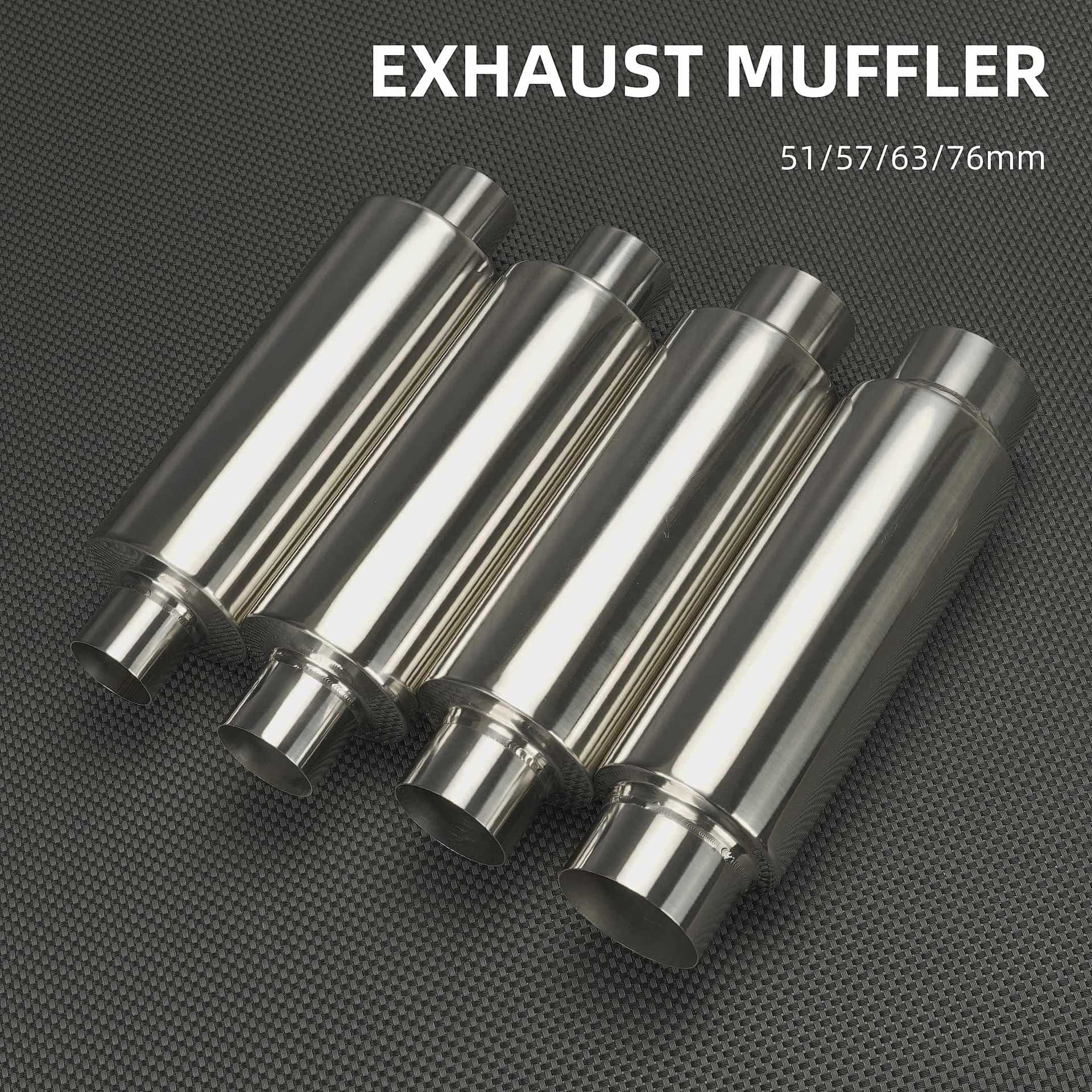 Car modified exhaust pipe N1 style direct exhaust silencer universal stainless steel drum 51/57/63/76MM
