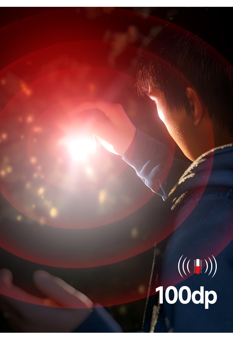 【T8Pro】1000Mah/8 Hours of Battery Life/500 Lumens/With Magnetic Attachment/With Measuring Tape/Strong Light Flashlight