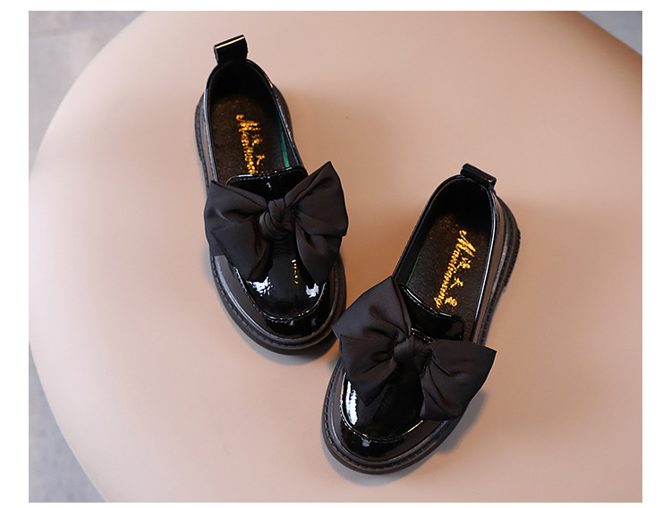 Girls' Leather Shoes Spring And Autumn British Style Bow Princess Shoes Children's Single Shoes Soft Sole Casual Shoes display picture 5