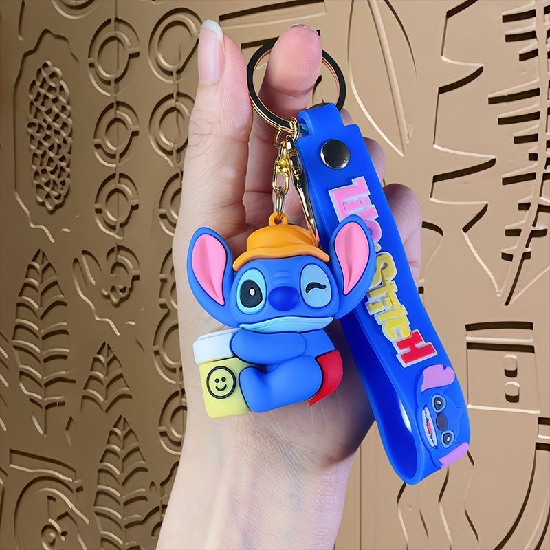 国境を越えた漫画アニメーションステッチ車のキーホルダーペンダントかわいい人形バッグペンダント小さなギフト卸売|undefined