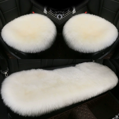 Plush Cushion Three-piece Set Wool pad - wool-integrated-pad-small-three-pieces-off-white