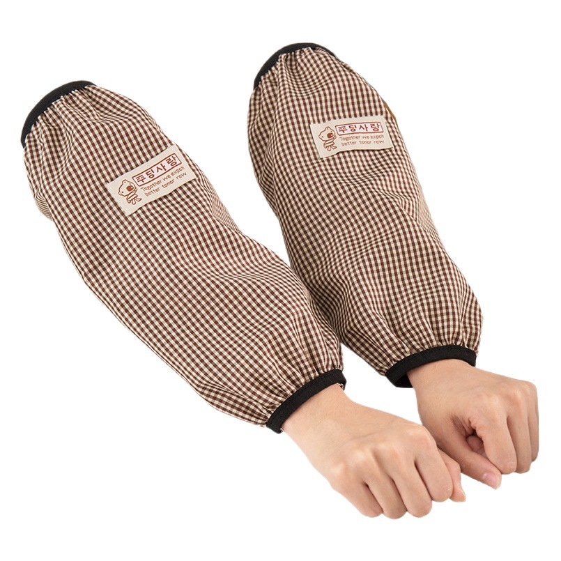 Plaid Sleeves for Men and Women Long Floral Kitchen Oil-Proof, Anti-Fouling and Dust-Proof Office Home Cleaning Work Sleeves